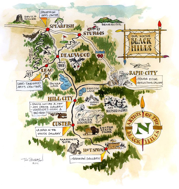 black hills tourism map