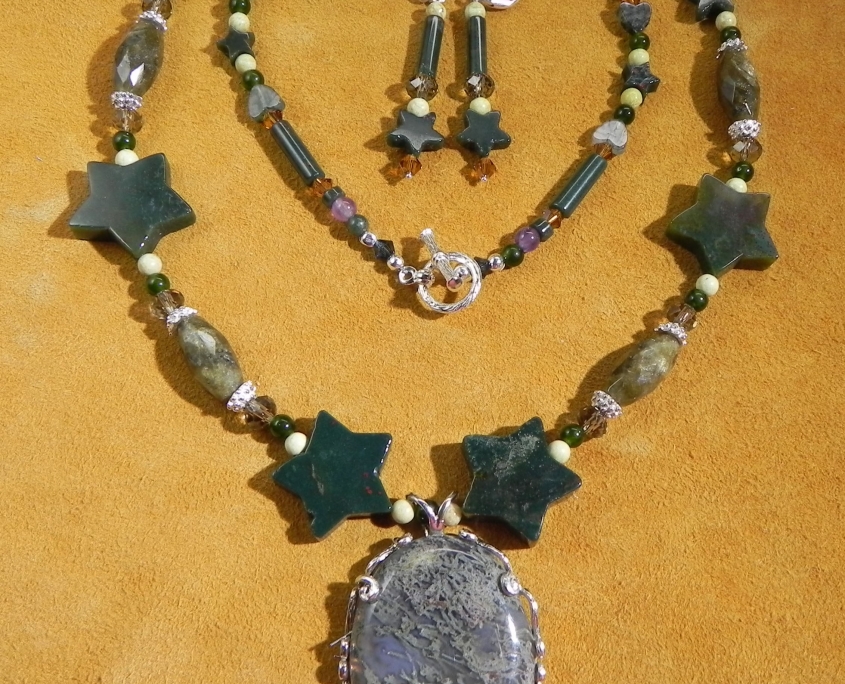 lost wax casting and beaded necklace